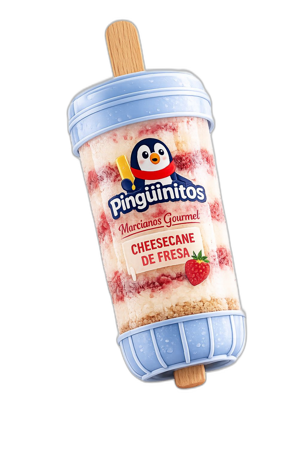 Pingüinitos Cheesecake de Fresa